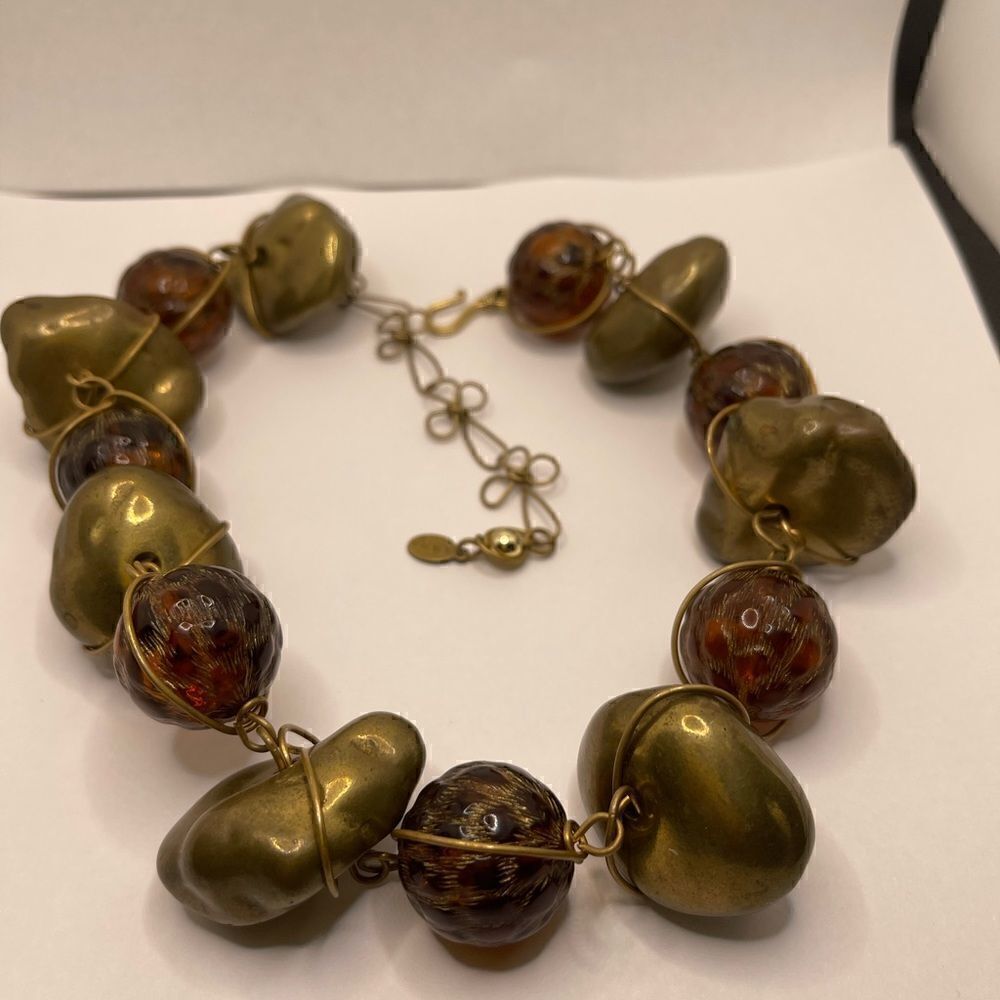Vintage ABRA COUTURE chunky necklace choker - Picture 3 of 10